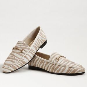 NEW Sam Edelman Lorraine Bit Loafer Animal Print Taupe Zebra Calf Hair quiet lux